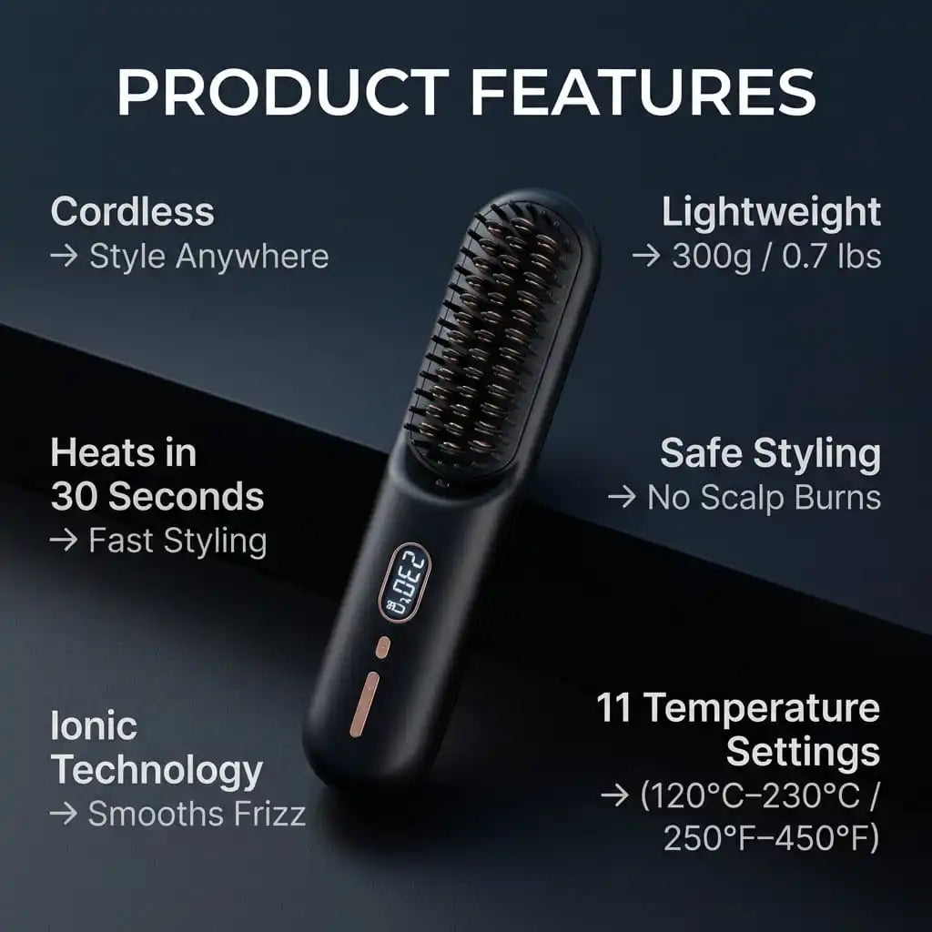 Ionic Hot Brush for Hair