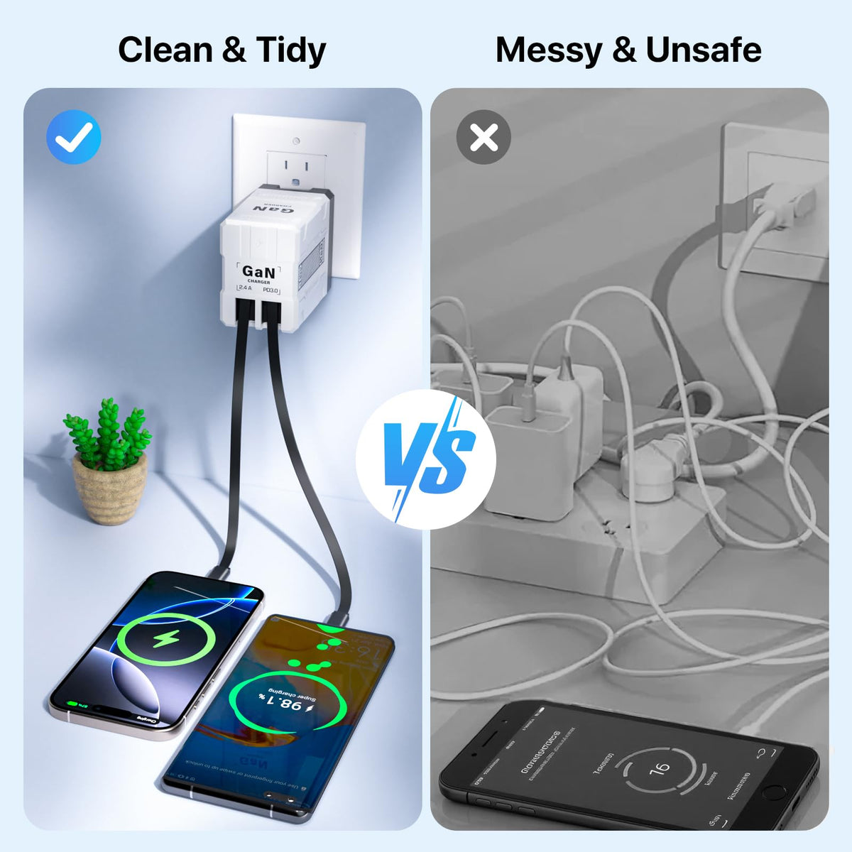 2 in 1 Gan Fas Charger