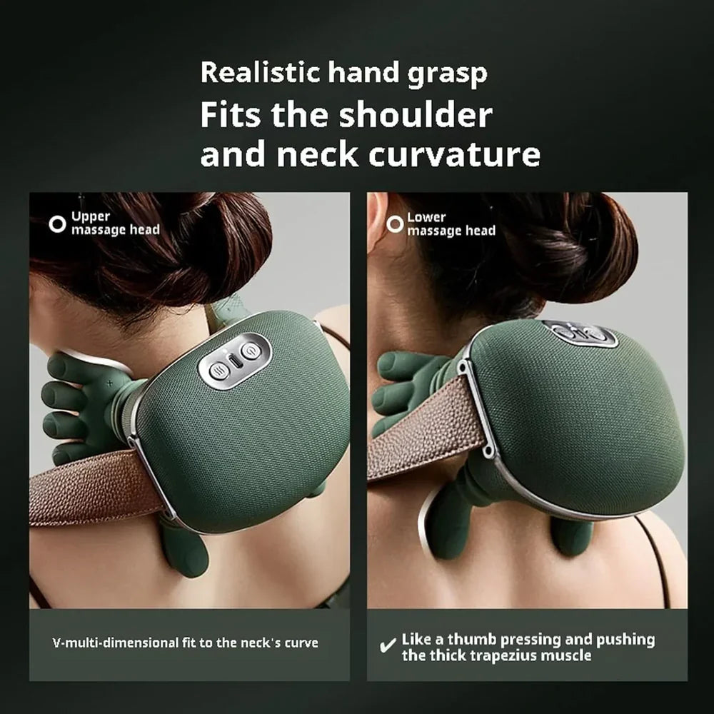 Portable, Bionic Heated Neck and Back Massager