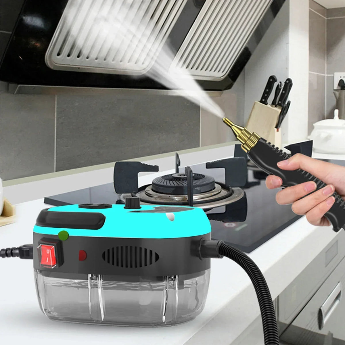 Portable Steam Cleaner with 15-Second Fast Heating | Multipurpose High Pressure Steam Cleaning Machine for Home & Car