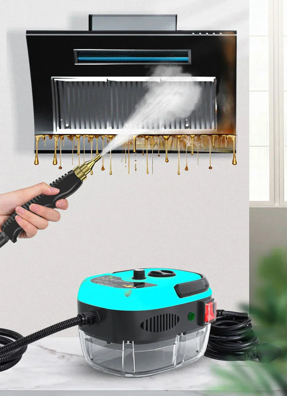 Portable Steam Cleaner with 15-Second Fast Heating | Multipurpose High Pressure Steam Cleaning Machine for Home & Car